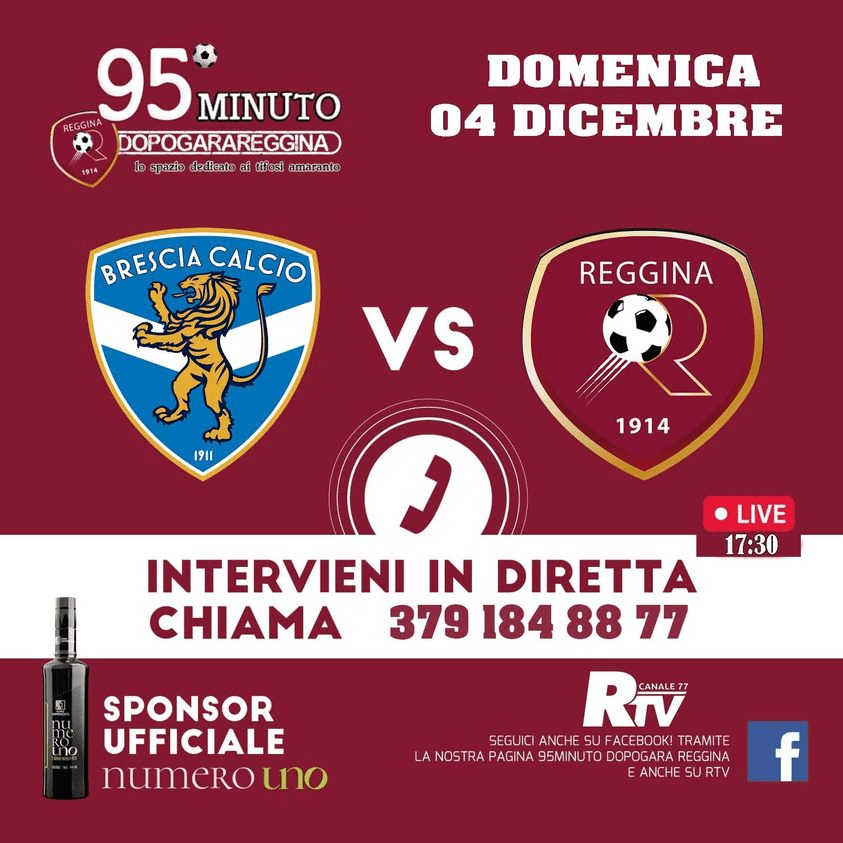 A partire dalle 17.30: 95°&nbsp;minuto