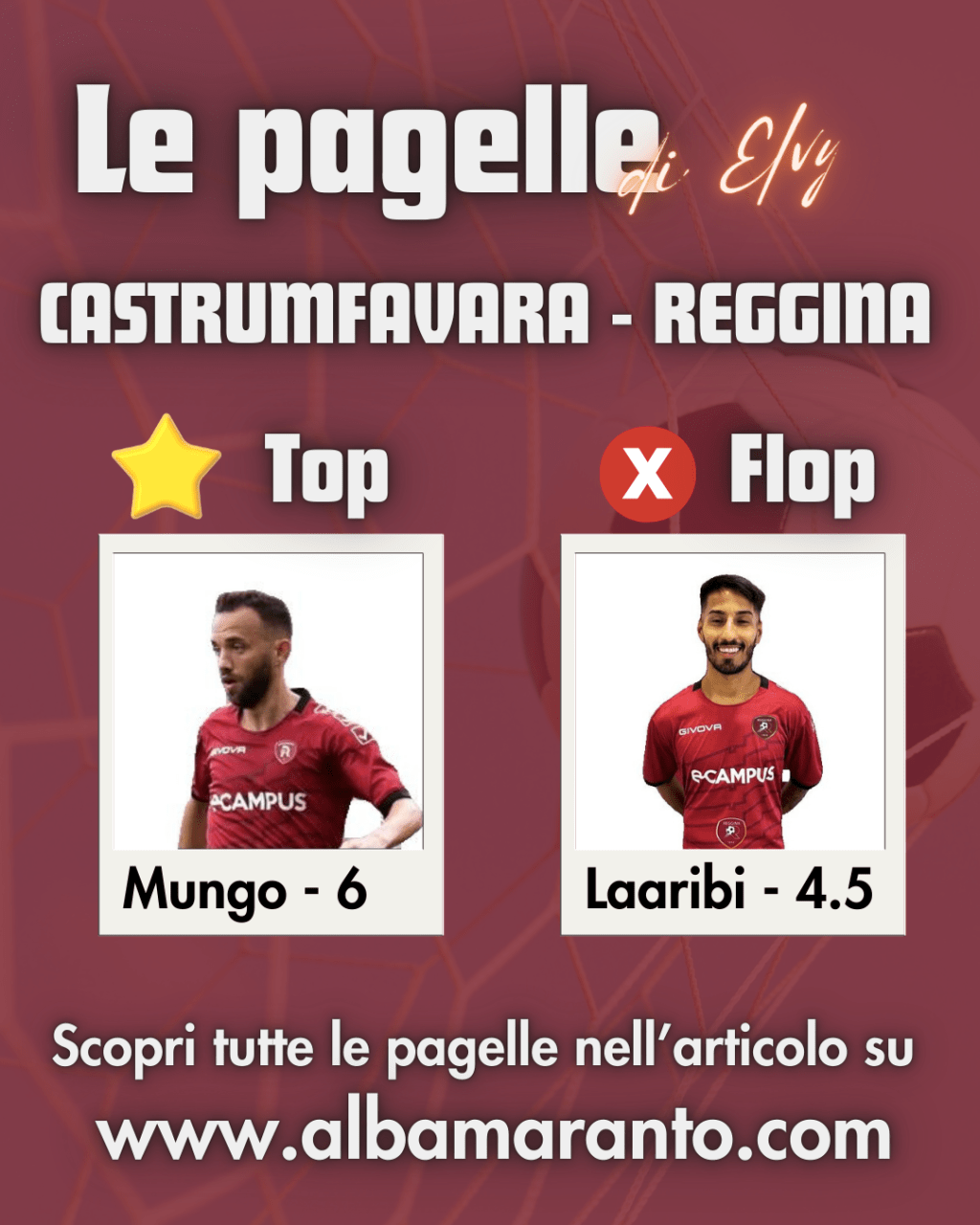 Castrumfavara – Reggina 2-1, le pagelle di&nbsp;Elvy