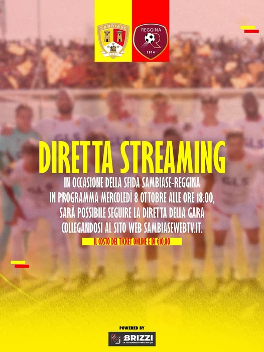 Dove seguire Sambiase-Reggina di Coppa. I convocati di&nbsp;Trocini